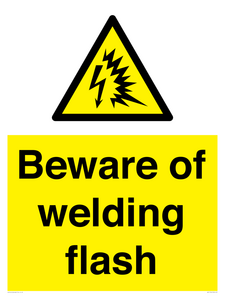 Beware of welding flash
